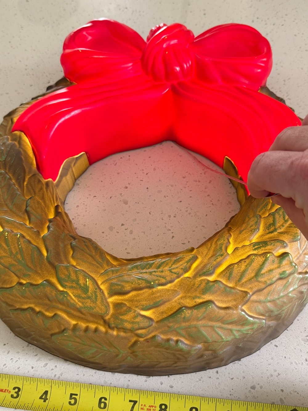 Set (2) John Derian for Target Plastic Blowmold Christmas Wreaths 16inches